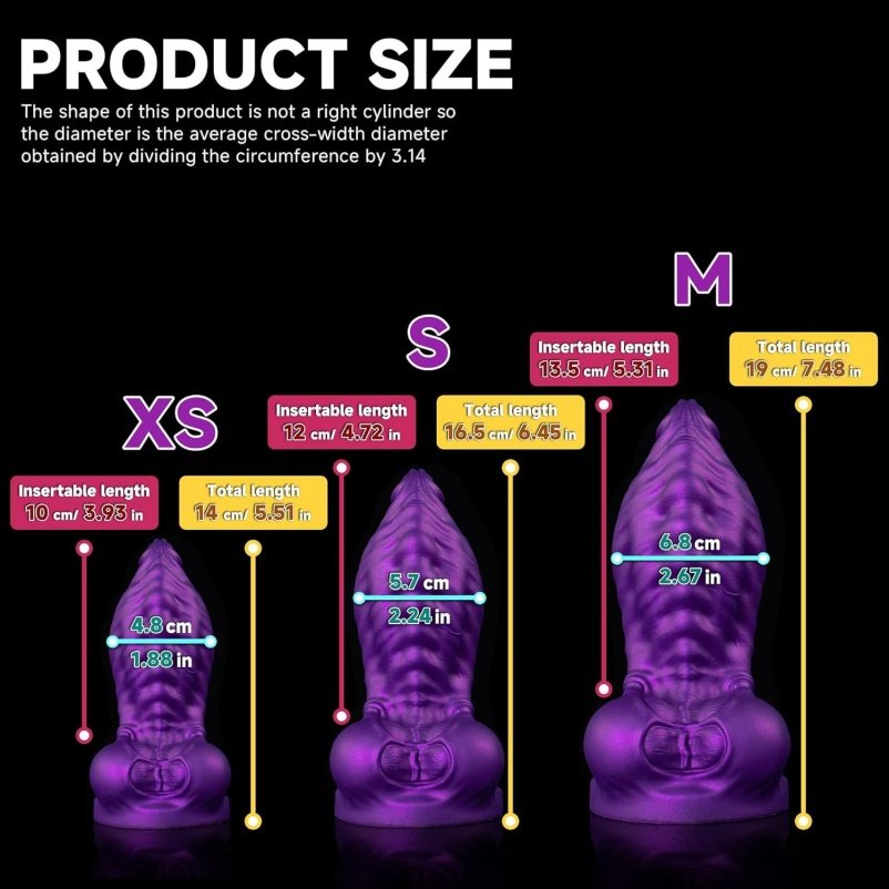 Paarse Siliconen Dragon Dildo Buttplug – Monstercock Anal met Ankerbasis en Lichaamsvolgende Curve - Afbeelding 5