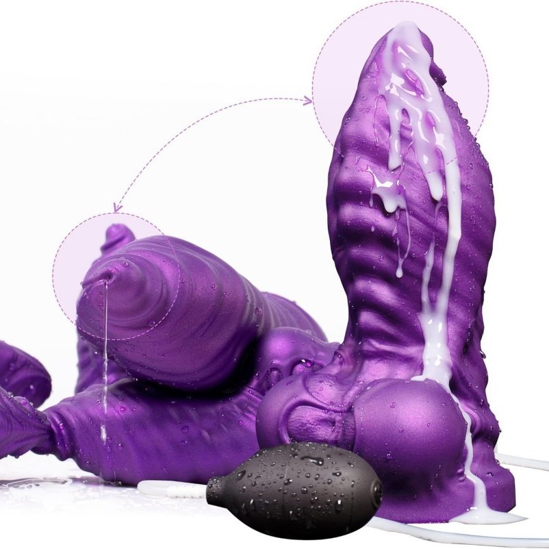 Paarse Siliconen Dragon Dildo Buttplug – Monstercock Anal met Ankerbasis en Lichaamsvolgende Curve - Afbeelding 6