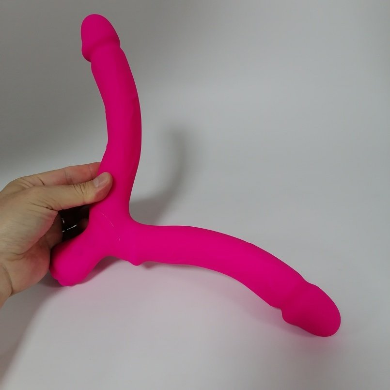 Rose Suction Vibrating Dual-Ended Anal Doppeldildo - Lesbische Sex Exclusive Intercourse Masturbation BDSM Tool - Afbeelding 4