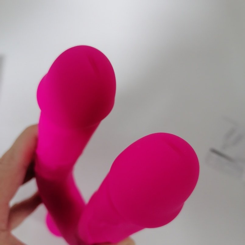 Rose Suction Vibrating Dual-Ended Anal Doppeldildo - Lesbische Sex Exclusive Intercourse Masturbation BDSM Tool - Afbeelding 5