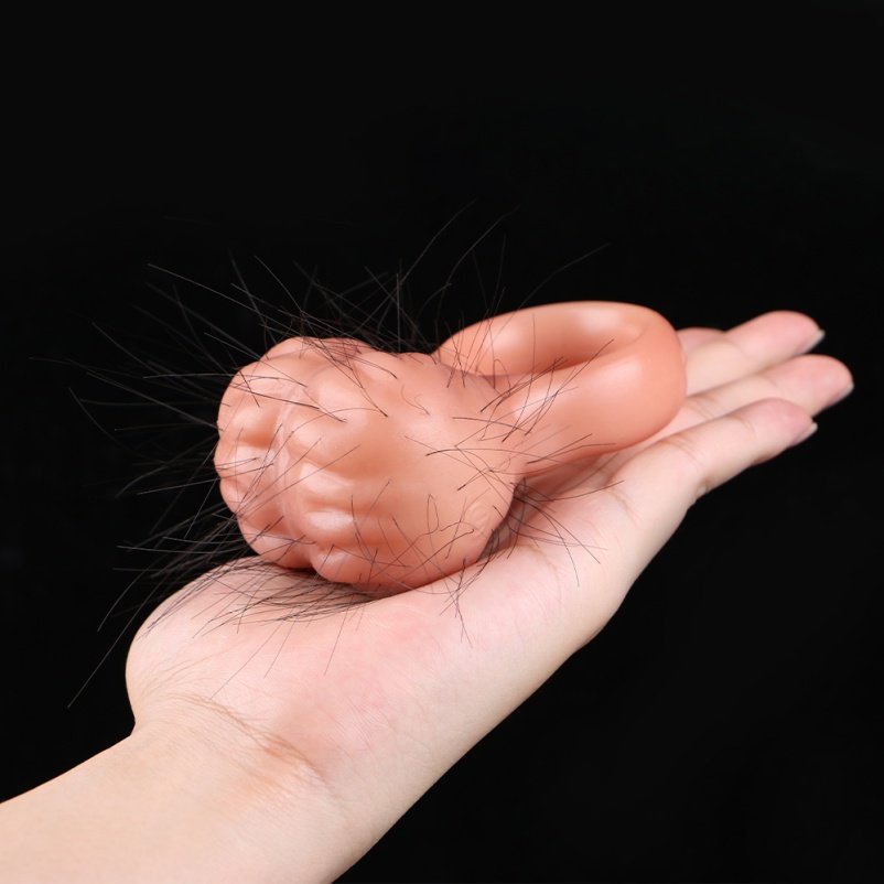 Vlezige Siliconen Fantasie Penisrinf – Ejaculatievertragende Testikeltool voor Langdurige Mannenprestaties - Afbeelding 3