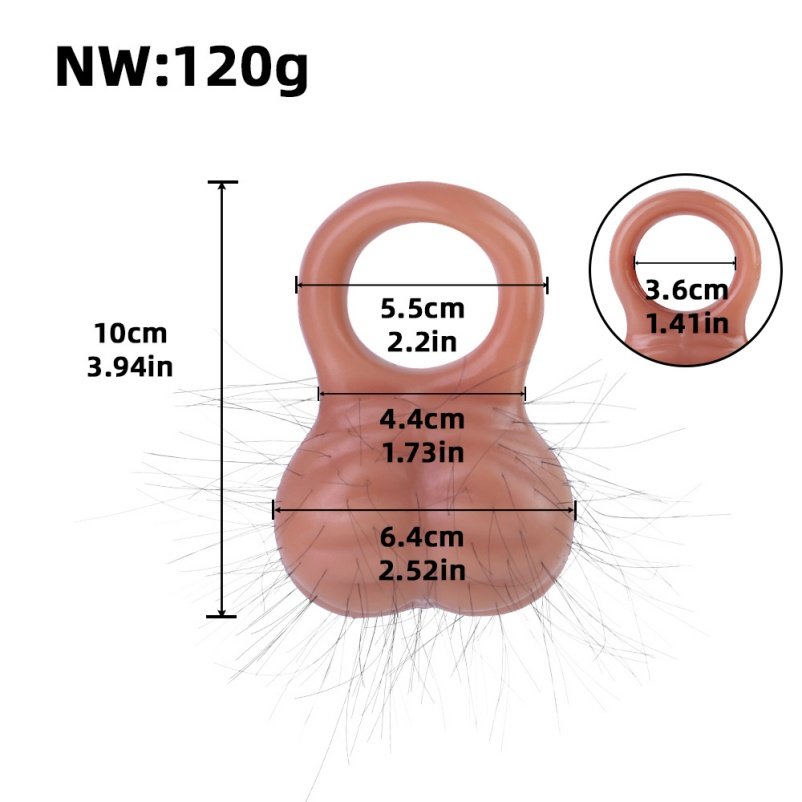 Vlezige Siliconen Fantasie Penisrinf – Ejaculatievertragende Testikeltool voor Langdurige Mannenprestaties - Afbeelding 7