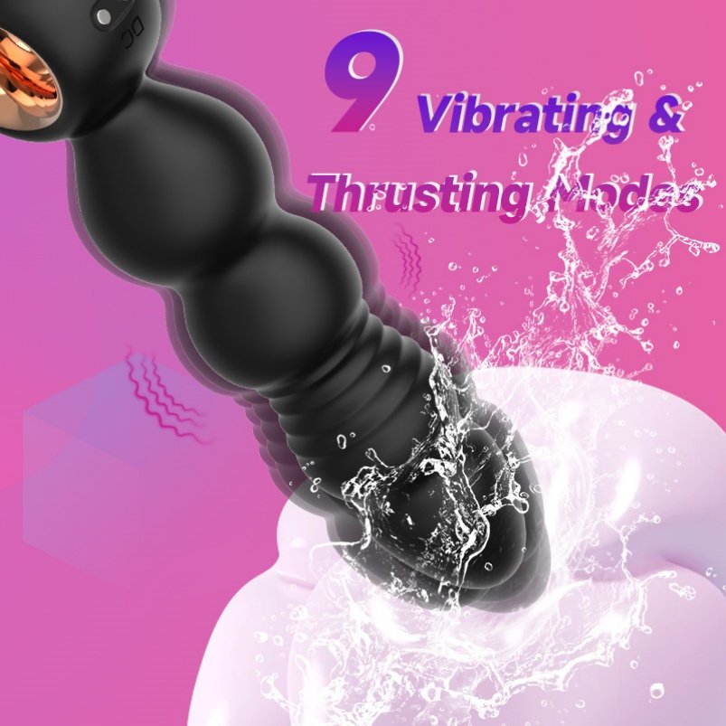 Waterdichte Siliconen Anal Beads Buttplug Vibrator – Uitschuifbaar BDSM Bondage Speeltje voor Hem en Haar - Afbeelding 4