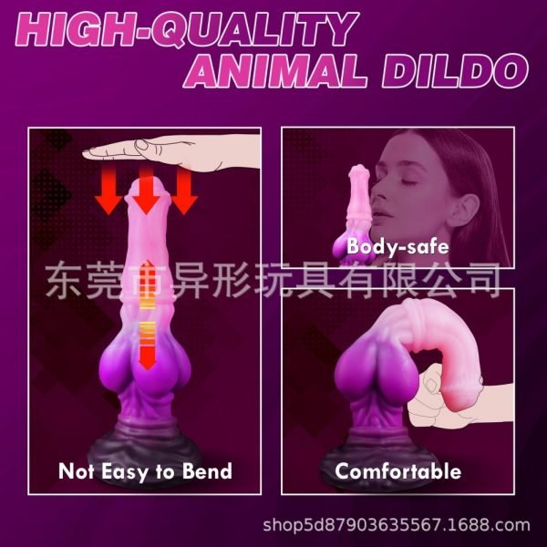 G-Spot Stimulerende Fantasie Horsedildo Buttplug met Zuignap – Paarse Siliconen Masturbatietool voor Vrouwen