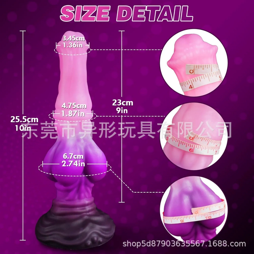 G-Spot Stimulerende Fantasie Horsedildo Buttplug met Zuignap – Paarse Siliconen Masturbatietool voor Vrouwen - Afbeelding 5