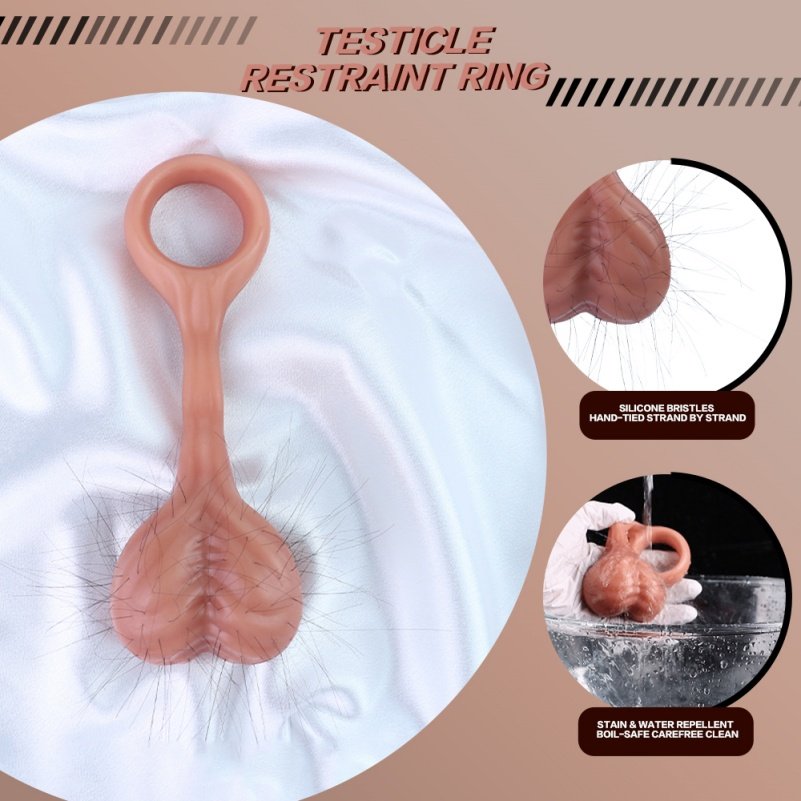Fantasie Balvormige Siliconen Penisring voor Micropenis – Hulpmiddel ter Verbetering van Mannelijke ED-problemen(4.13 Inch)