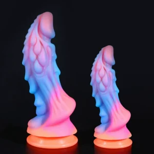 Siliconen Fantasie Dragon Dildo Gloeiende Qilin Butt Plug - Vrouwelijke Vagina Zuignap Masturbator