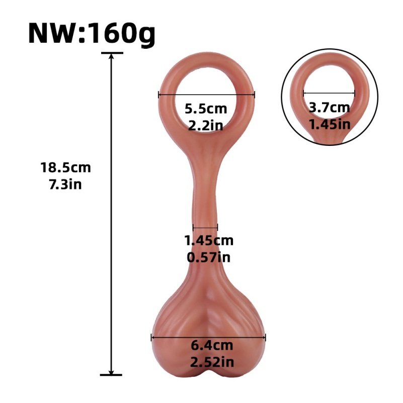 Fantasie Balvormige Siliconen Penisring voor Micropenis – Hulpmiddel ter Verbetering van Mannelijke ED-problemen(4.13 Inch) - Afbeelding 10