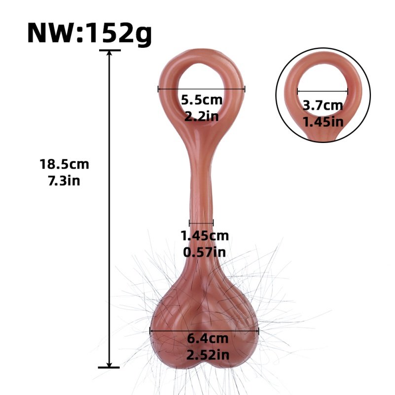 Fantasie Balvormige Siliconen Penisring voor Micropenis – Hulpmiddel ter Verbetering van Mannelijke ED-problemen(4.13 Inch) - Afbeelding 11