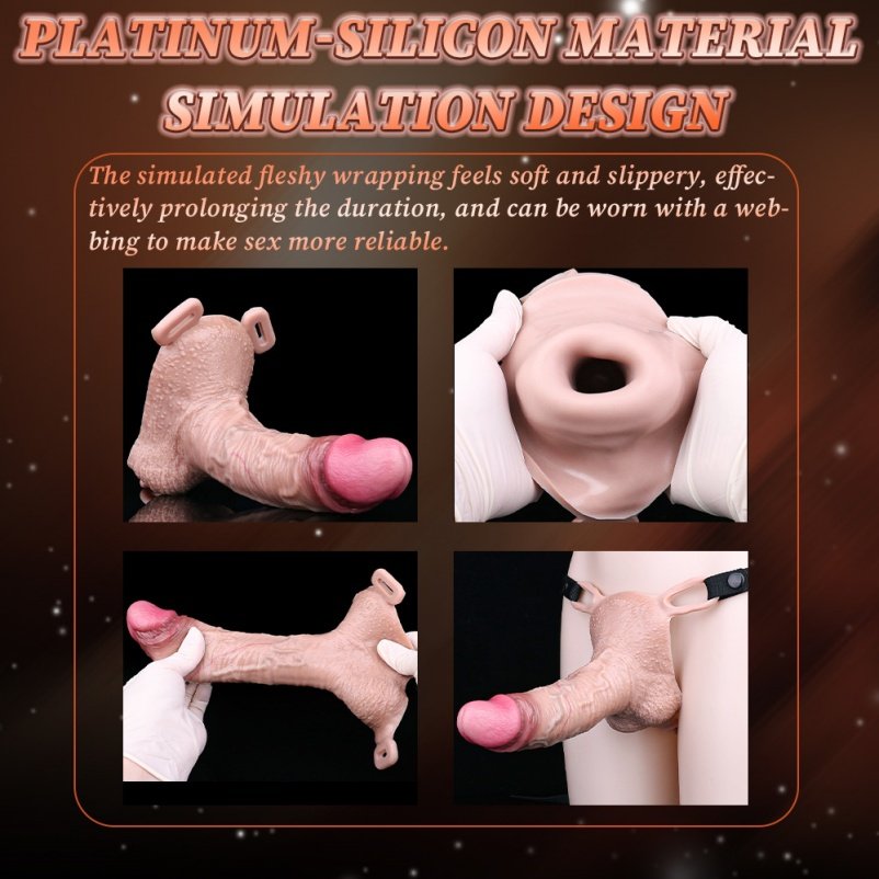 Draagbare Siliconen Realistische 6 Inch Micropenis met Penisring – Hulpmiddel tegen Mannelijke Erectieproblemen - Afbeelding 5