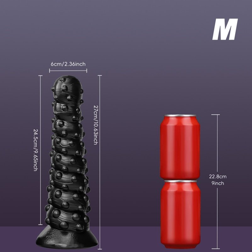 Spiraalvormige Fantasie Buttplug Black Sexse – Siliconen Bondage Expansiehulpmiddel voor BDSM - Afbeelding 2