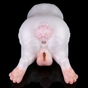 Roze Konijn Fantasie Pocket Pussy met Dubbelkanaal - Siliconen Sex Pop voor Penis Massage