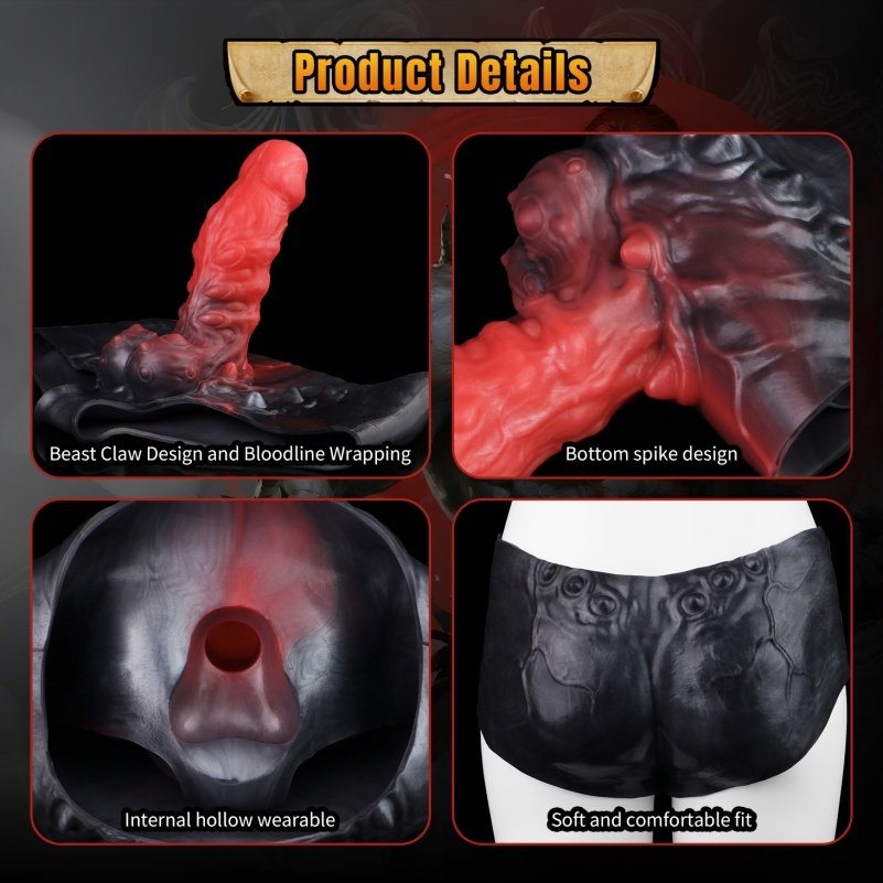 Monster Fantasie Siliconen 8.74 Inch Micropenis Verlenger met Penisrinf - Voor Verlenging en Langdurige Controle - Afbeelding 9