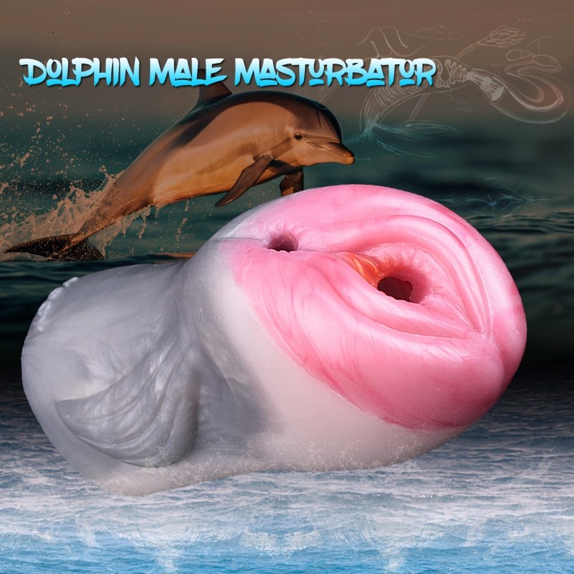 Fantasy Dolphin Animal Silicone Pocket Pussi - Perfect voor Mannelijke Penis Massages - Afbeelding 3