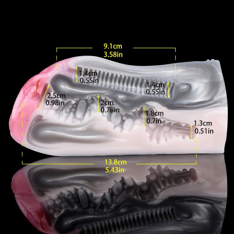 Fantasy Dolphin Animal Silicone Pocket Pussi - Perfect voor Mannelijke Penis Massages - Afbeelding 12
