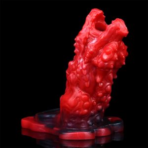 Bloedrode Siliconen Draakmond Fantasie Piemels Vibrator - Voor 5.5 Inch Penisverbetering, Erectiele Dysfunctie en Ejaculatievertraging