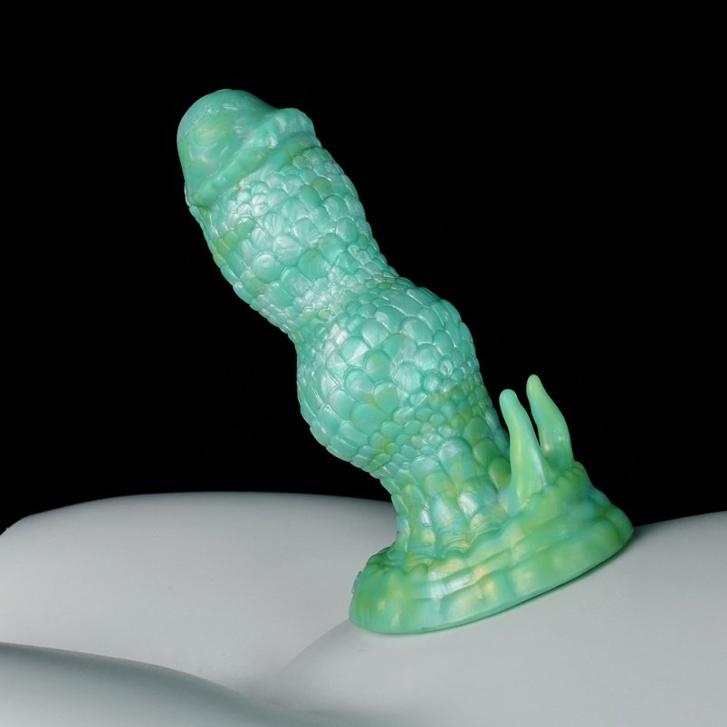 Groene Draken Schubben Monster Dildo Buttplug - Strap-On Fantasie Anal Dildo voor Intense Stimulatie - Afbeelding 10