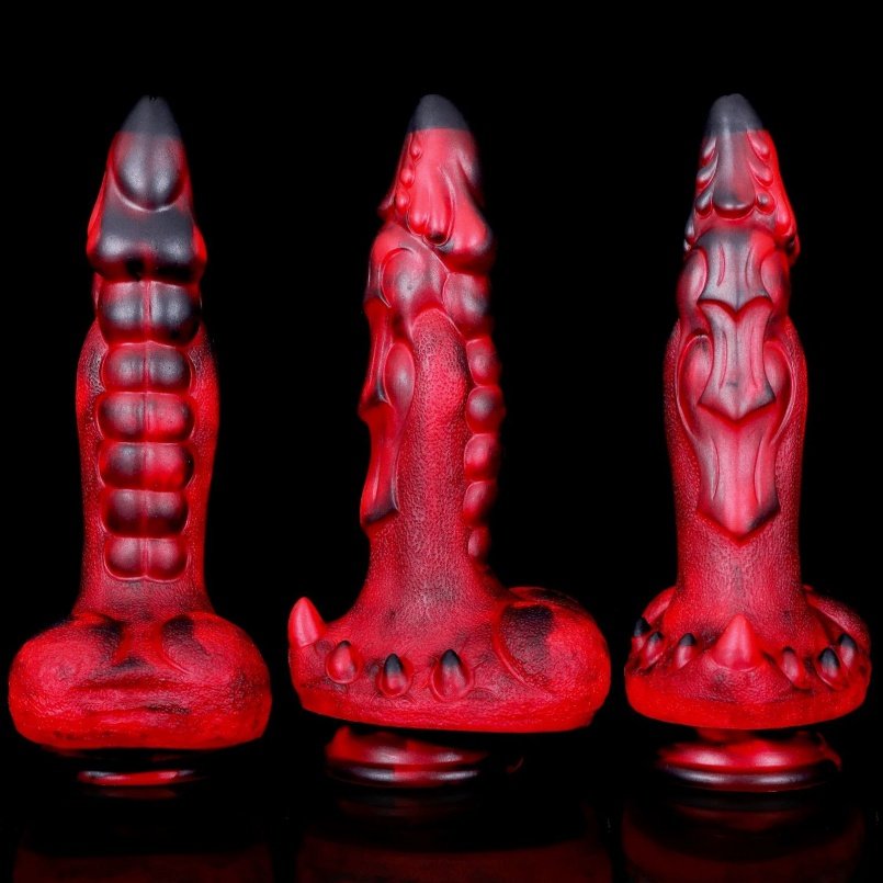 Bloedrode Slimme Dragon Dildoe met Vibratie Zuignap en Verwarming – Slim Verwarmd Masturbatiespeeltje - Afbeelding 7