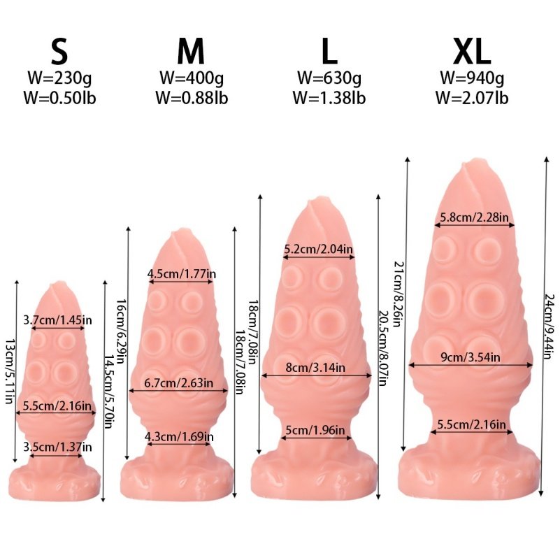 Octopus Alien Fantasie Dragon Dildoe met Tentakel Buttplug – Anaal Expansiespeeltje voor Mannen en Vrouwen - Afbeelding 5