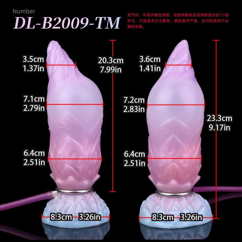 Fantasie Opblaasbare Monstercock - G-Punt Stimulatie Siliconen Masturbatie Tool voor Vrouwen - Afbeelding 11