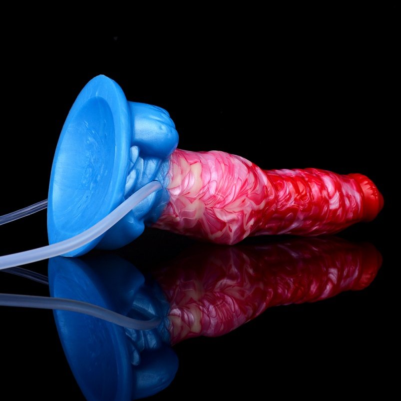 Bloedrode Silicone Opblaaspop Dildo – Fantasie Squirttool voor Vrouwelijke Zelfstimulatie - Afbeelding 4