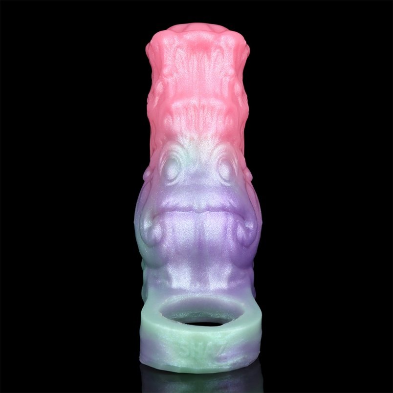 Mannelijke Penis Verlenger Siliconen Micropenis - Met Testikel Fixatie En Penisrinf - Afbeelding 3