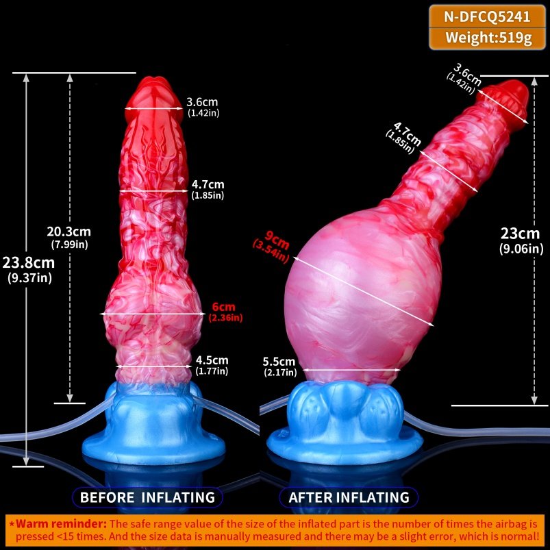 Bloedrode Silicone Opblaaspop Dildo – Fantasie Squirttool voor Vrouwelijke Zelfstimulatie - Afbeelding 9