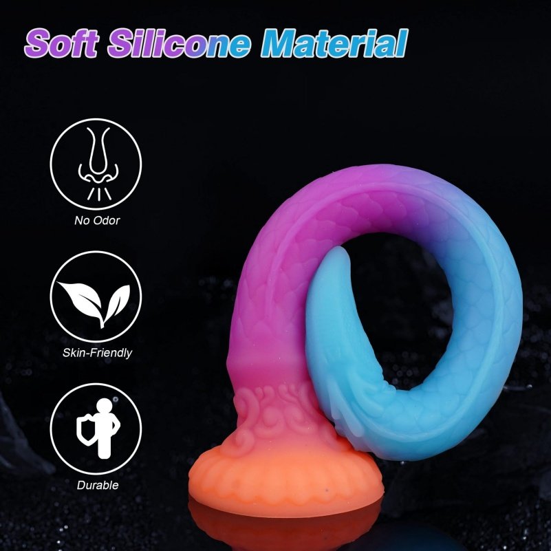 Fantasie Ultra Lange Tentakel Butt Plug Dragon Dildo - Gloeiende Siliconen Anale Expansie en Whip Tool