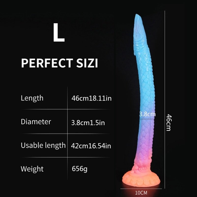 Fantasie Ultra Lange Tentakel Butt Plug Dragon Dildo - Gloeiende Siliconen Anale Expansie en Whip Tool - Afbeelding 7