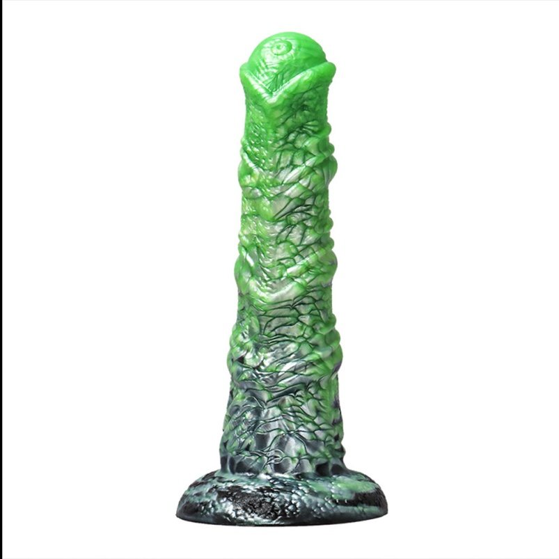 Groene Siliconen Fantasie Horsedildo met Zuignap – Penetratietool voor G-spot Stimulatie - Afbeelding 4