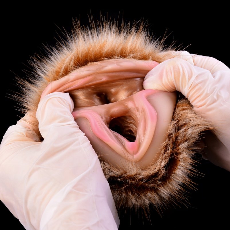 Hert Siliconen Fantasie Penis Inbrengbare Pocket Pussi - Realistische Haargeladen En Siliconen Stimulator - Afbeelding 9