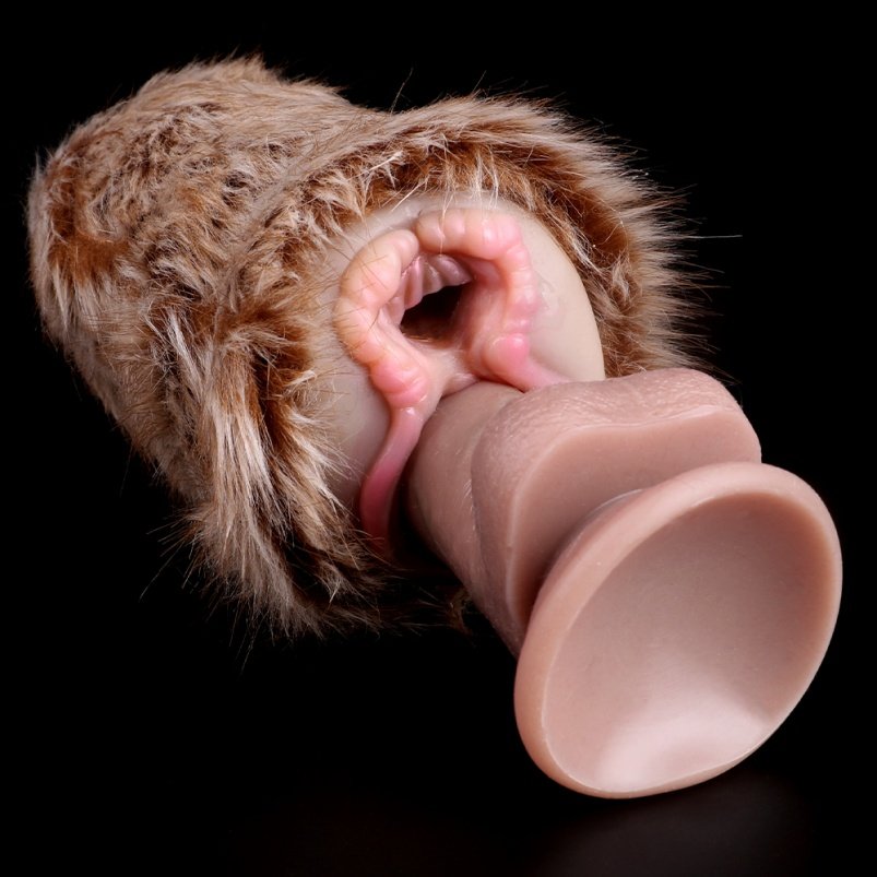 Hert Siliconen Fantasie Penis Inbrengbare Pocket Pussi - Realistische Haargeladen En Siliconen Stimulator - Afbeelding 11
