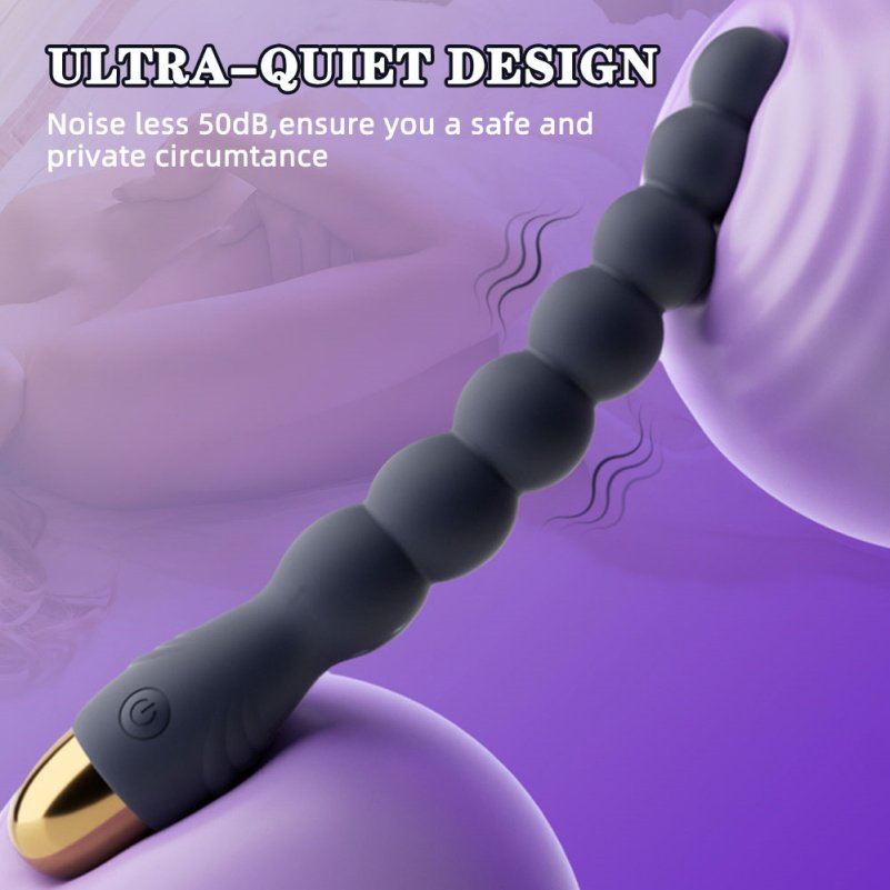 Paarse Vibrerende Anal Beads Buttplug – Intense Stimulatie voor Anale en Clitoriale Extase & BDSM Speeltje