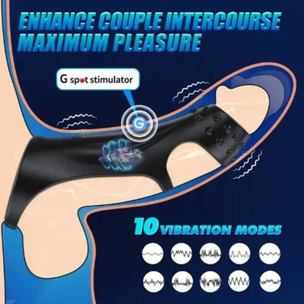 G-Spot Stimulerende Vibrerende Siliconen Penisrinf – Hulpmiddel voor Verlengen en Verbeteren van Mannelijke ED