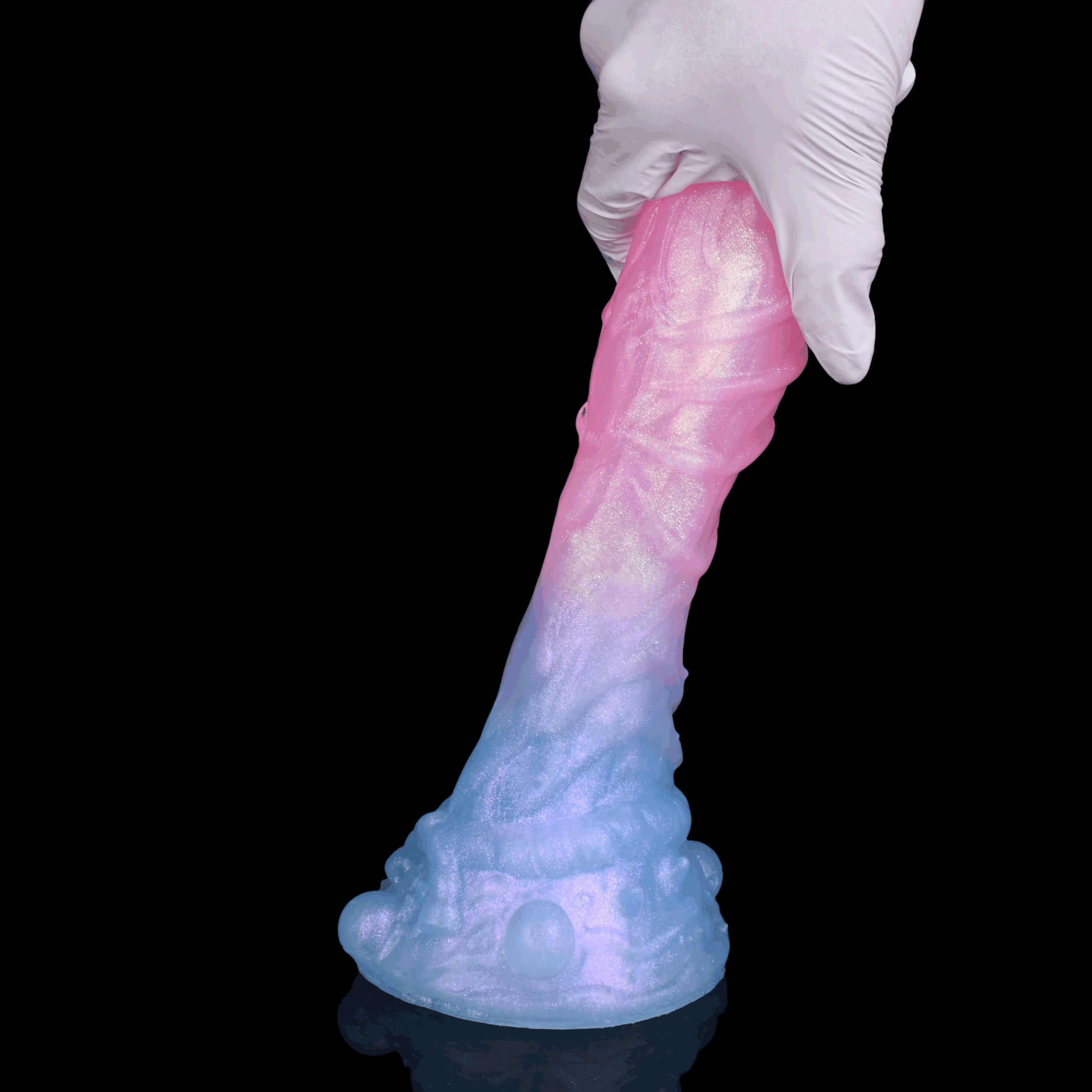 Strap-on Fantasie Gloeiende Siliconen Dragon Dildoe Buttplug met Zuignap – Inbrengbare Vaginale Expansietool - Afbeelding 2