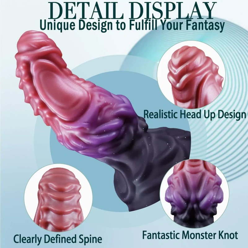 Fantasy Monster Dildo Butt Plug met Zuignap - Handsfree Anale en Vaginale Expansie Tool - Afbeelding 3