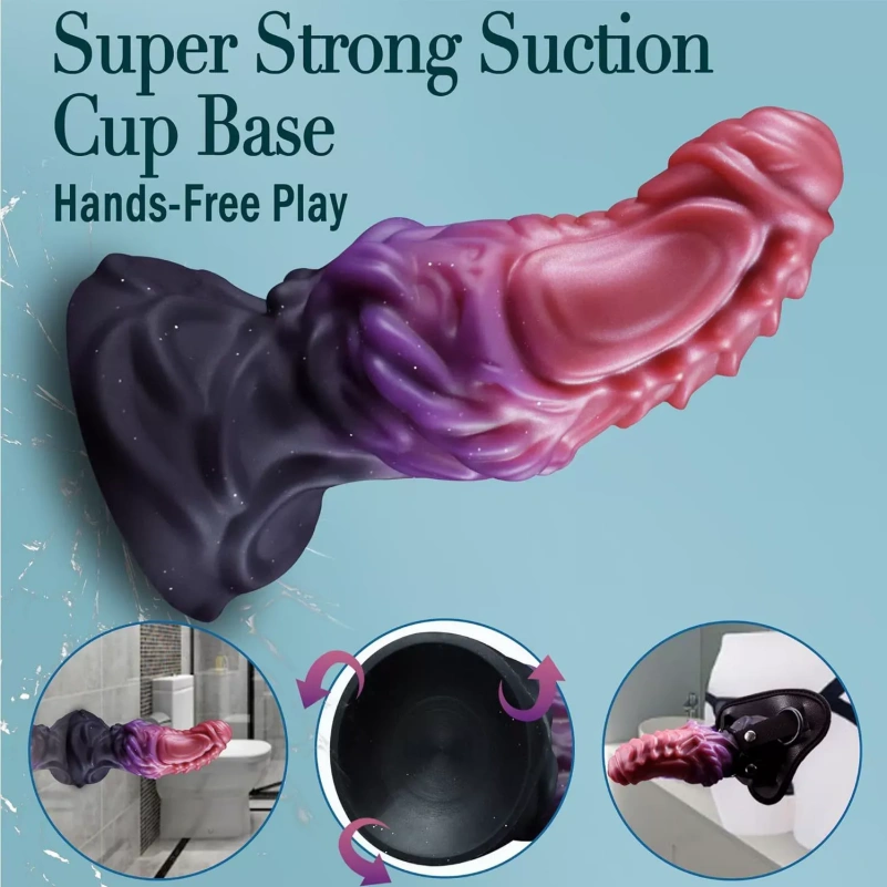 Fantasy Monster Dildo Butt Plug met Zuignap - Handsfree Anale en Vaginale Expansie Tool - Afbeelding 5