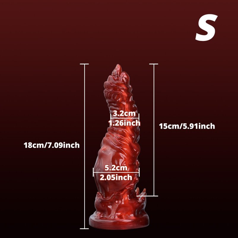 Bloedrode Monstercock Dragon Dildoe Buttplug – Anal met Wild Reliëf voor Mythische Inbreng - Afbeelding 7
