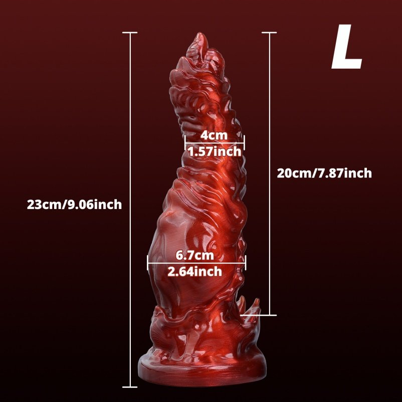 Bloedrode Monstercock Dragon Dildoe Buttplug – Anal met Wild Reliëf voor Mythische Inbreng - Afbeelding 8