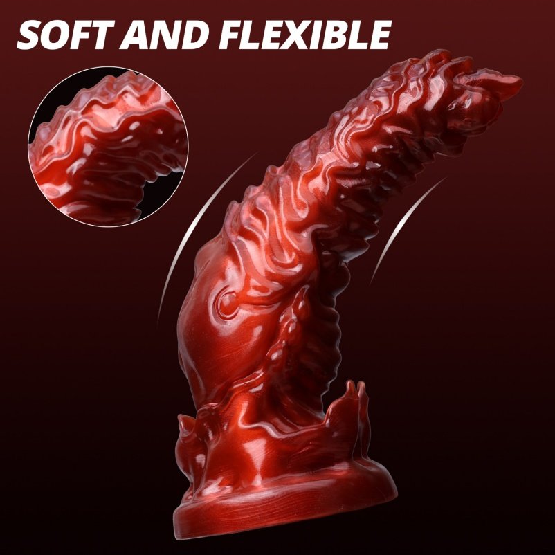 Bloedrode Monstercock Dragon Dildoe Buttplug – Anal met Wild Reliëf voor Mythische Inbreng