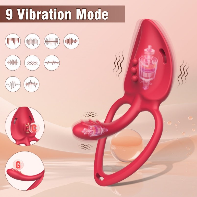 Vibrerende Penisrinf met Magic Wand Functie – Strap-on Compatibel Seksspeeltje voor Hem en Haar - Afbeelding 2