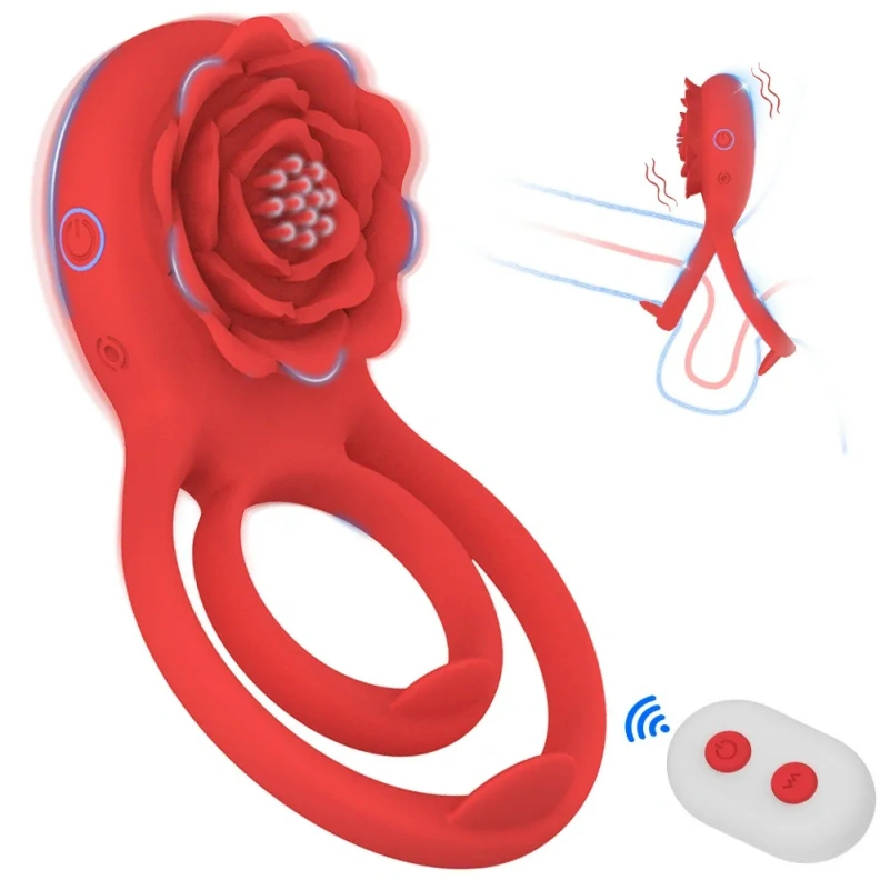 Rozen Toys Silicone Penisrinf Vibrator – Multifunctioneel Speeltje voor Zaadbeheersing en Clitorisstimulatie - Afbeelding 5
