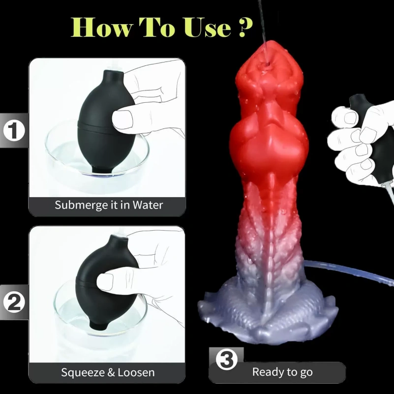 Fantasy Dragon Dildoe Squirten Butt Plug - Vrouwen Masturbatie Simulatie van Ejaculatie en G-Punt Speeltje - Afbeelding 5