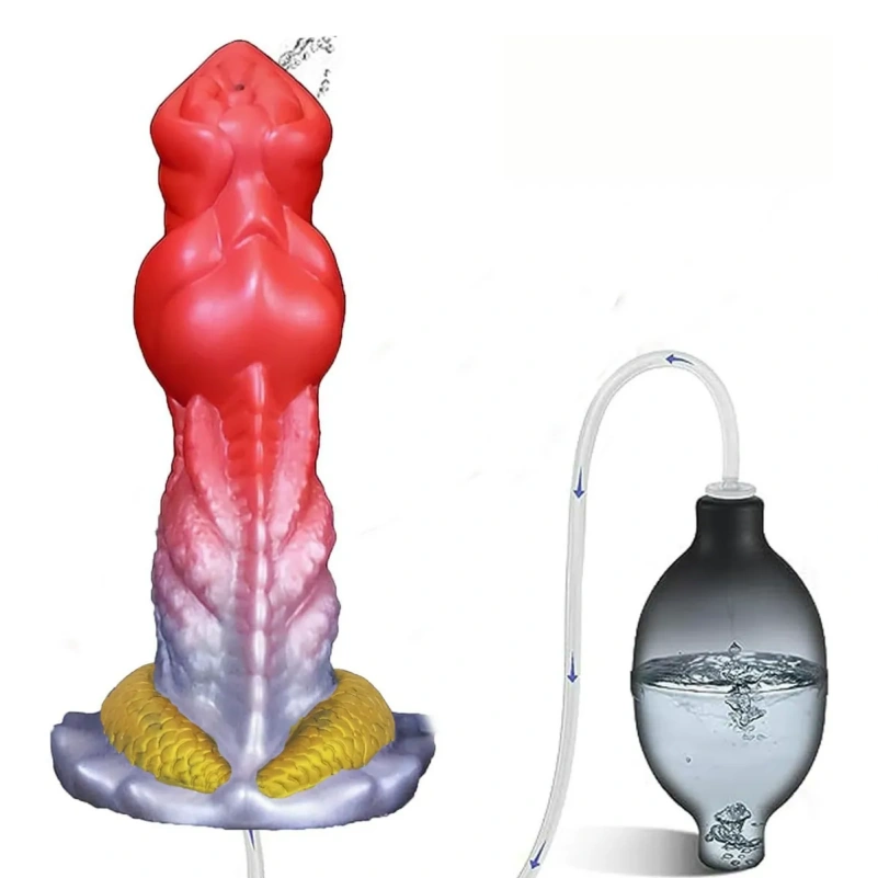 Fantasy Dragon Dildoe Squirten Butt Plug - Vrouwen Masturbatie Simulatie van Ejaculatie en G-Punt Speeltje - Afbeelding 7