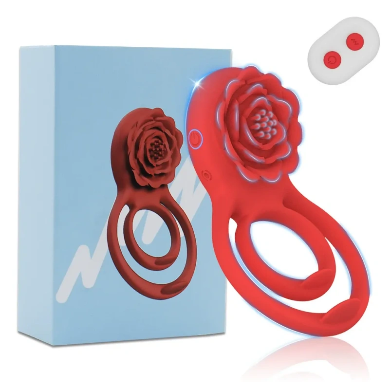 Rozen Toys Silicone Penisrinf Vibrator – Multifunctioneel Speeltje voor Zaadbeheersing en Clitorisstimulatie - Afbeelding 9