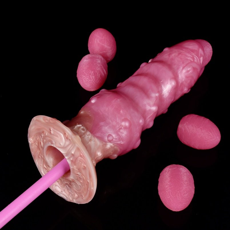 Bloedrode Siliconen Ovipositor Fantasie Dildo - Ingebouwde Expansie en G-Punt Stimulatie Toys - Afbeelding 5