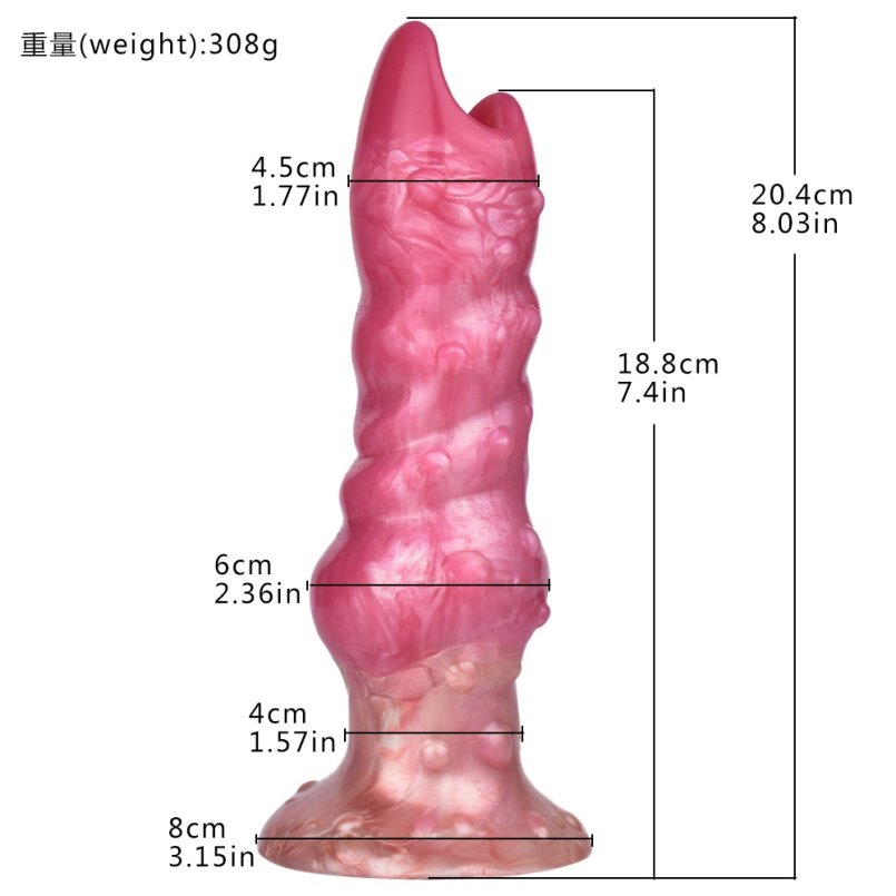 Bloedrode Siliconen Ovipositor Fantasie Dildo - Ingebouwde Expansie en G-Punt Stimulatie Toys - Afbeelding 9
