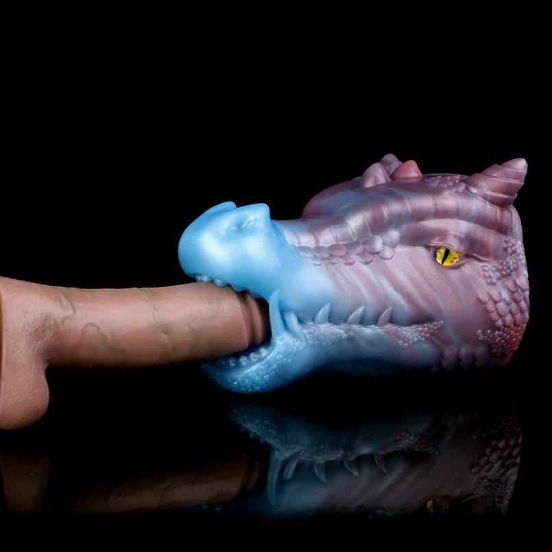 Evil Dragon Fantasy Silicone Blowjob Pocket Pussi - Realistische Mondvorm Penis Massagestimulator - Afbeelding 5