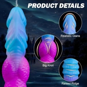 Realistische Squirten Fantasy Dragon Dildo - Spirale Invoegbare Driepunts Stimulatie Tool