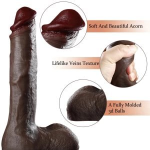 Realistisch Aanvoelende Siliconen Black Sexse Buttplug – Plezier- en Expansietool voor de Vrouwelijke Achteringang